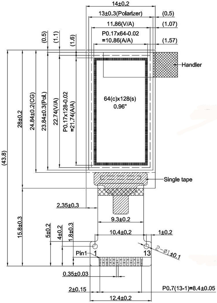 0.96-inch Portrait OLED Display Module - product image 5