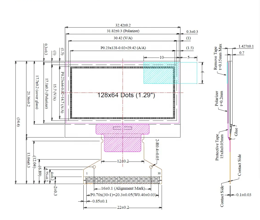 1.29-inch OLED Display Module - product image 5