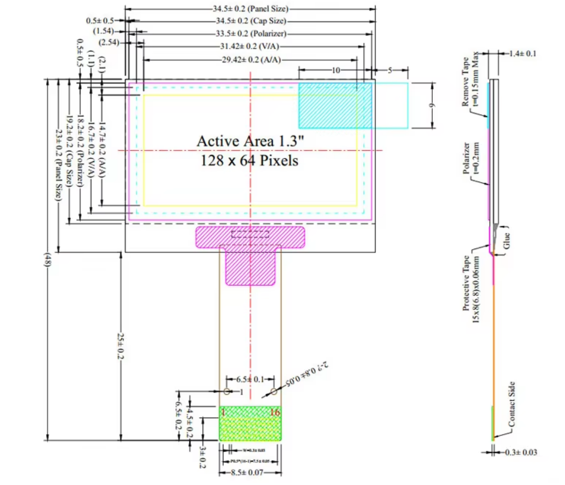 1.3-inch OLED Display Module - product image 4