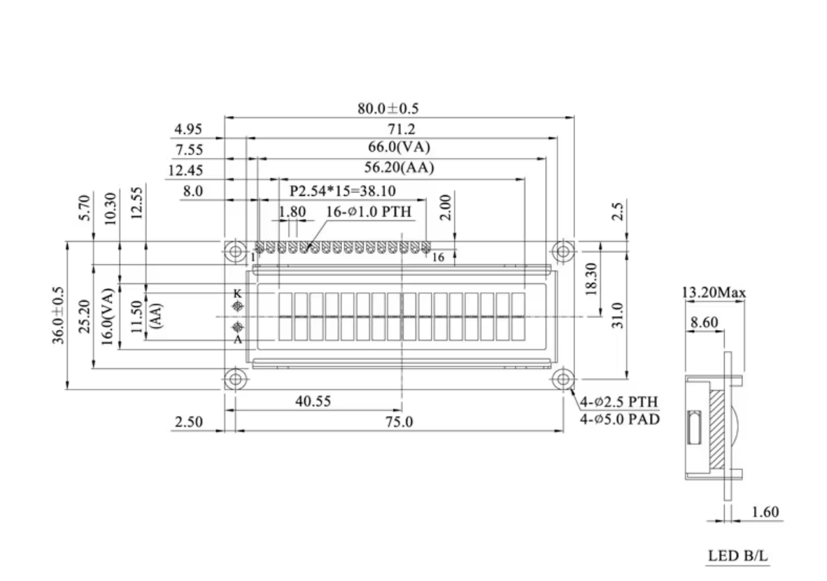 1602 Character LCD Module (16×2) 1602 Character LCD Module (16×2) – 1.png